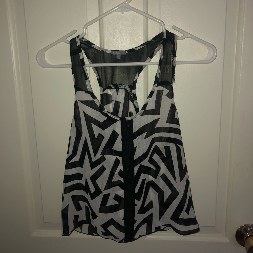 Black and White Patterned Tank